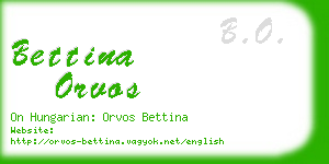 bettina orvos business card